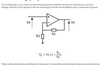  Non-inverting op amp  