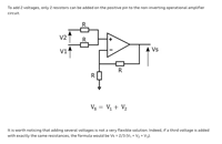   Non-inverting summing amplifier  