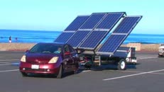   charging in the parking lot  