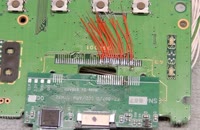 &nbsp;&nbsp;A sixteen 1" long #30 wires soldered down&nbsp;&nbsp;