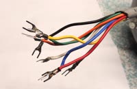   I long wires with spades  