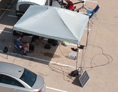   testing a 100w solar panel  