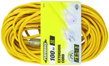   100ft 12-3 heavy duty outdoor ext cord ($45 at Menards)  
