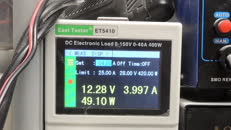 C. test load 4 amps