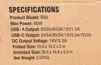box specifications