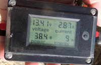   J. 38w to the battery  