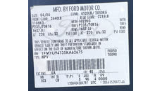 front driver door tag